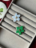 Floral stainless steel adjustable ring