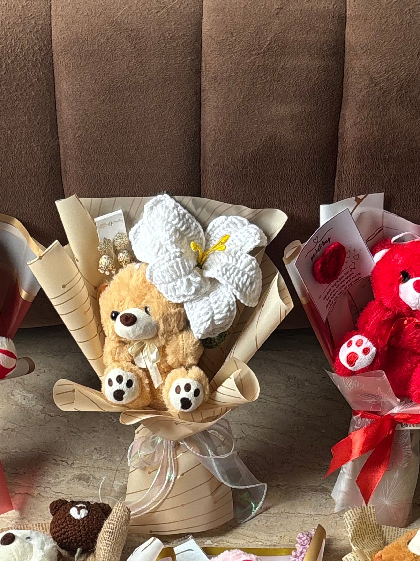 Skin teddy bouquet