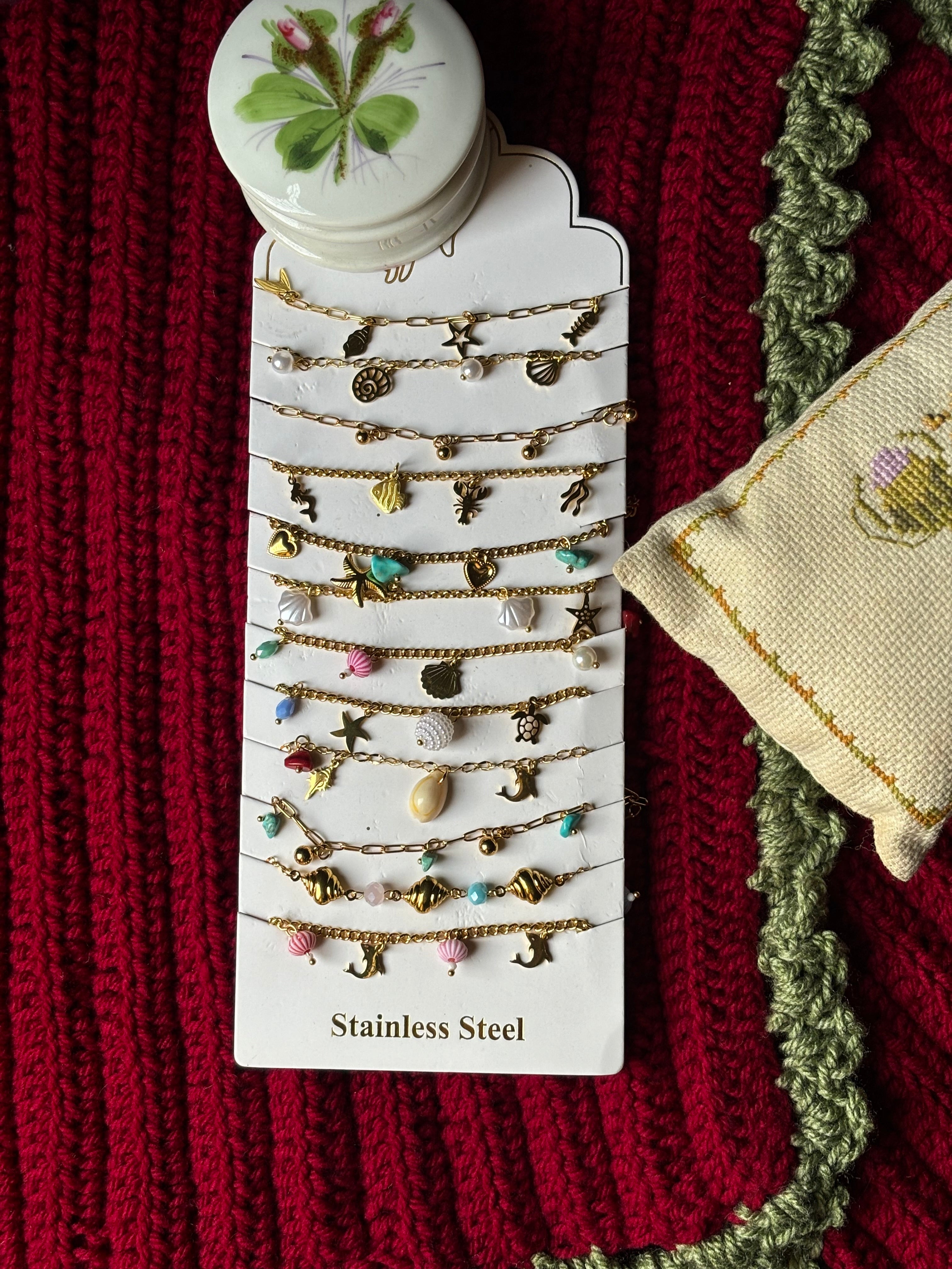 Stainless steel anklet