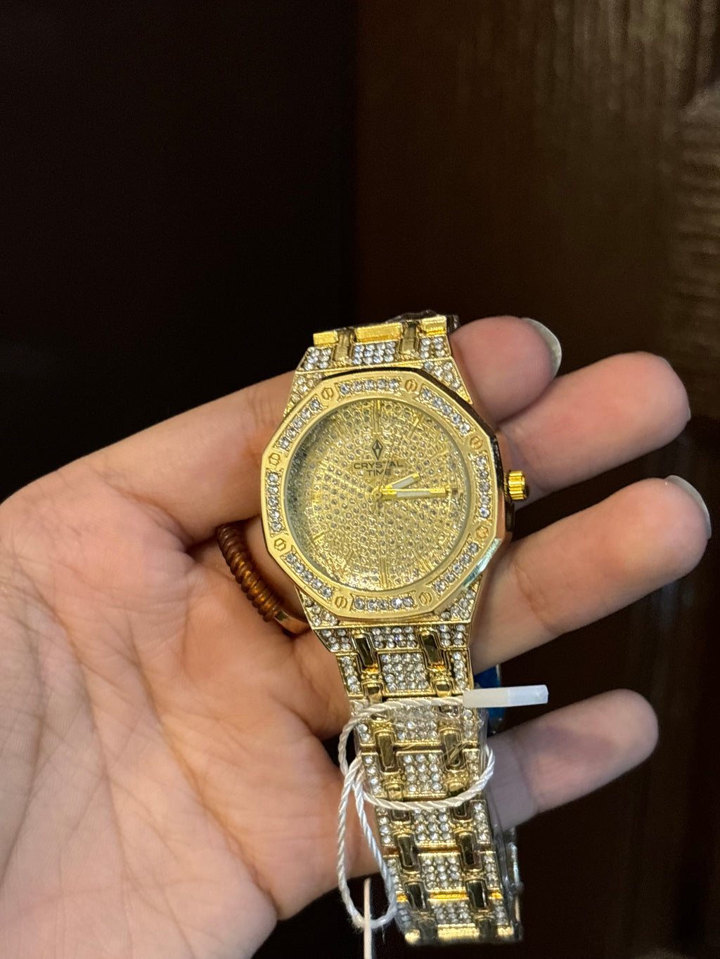 “crystal time” stone watch