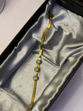 Stainless steel triple stone bracelet