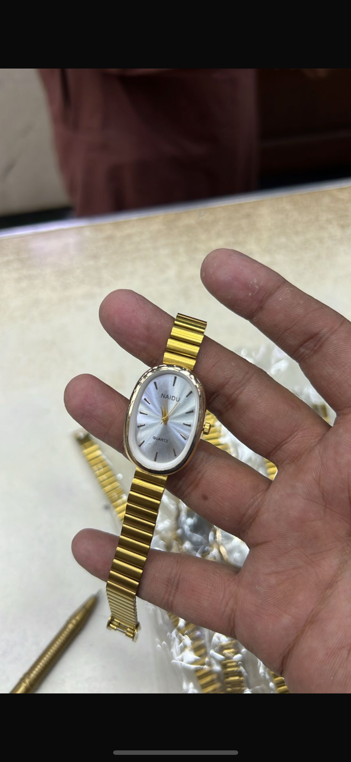 Stainless steel naidu watch