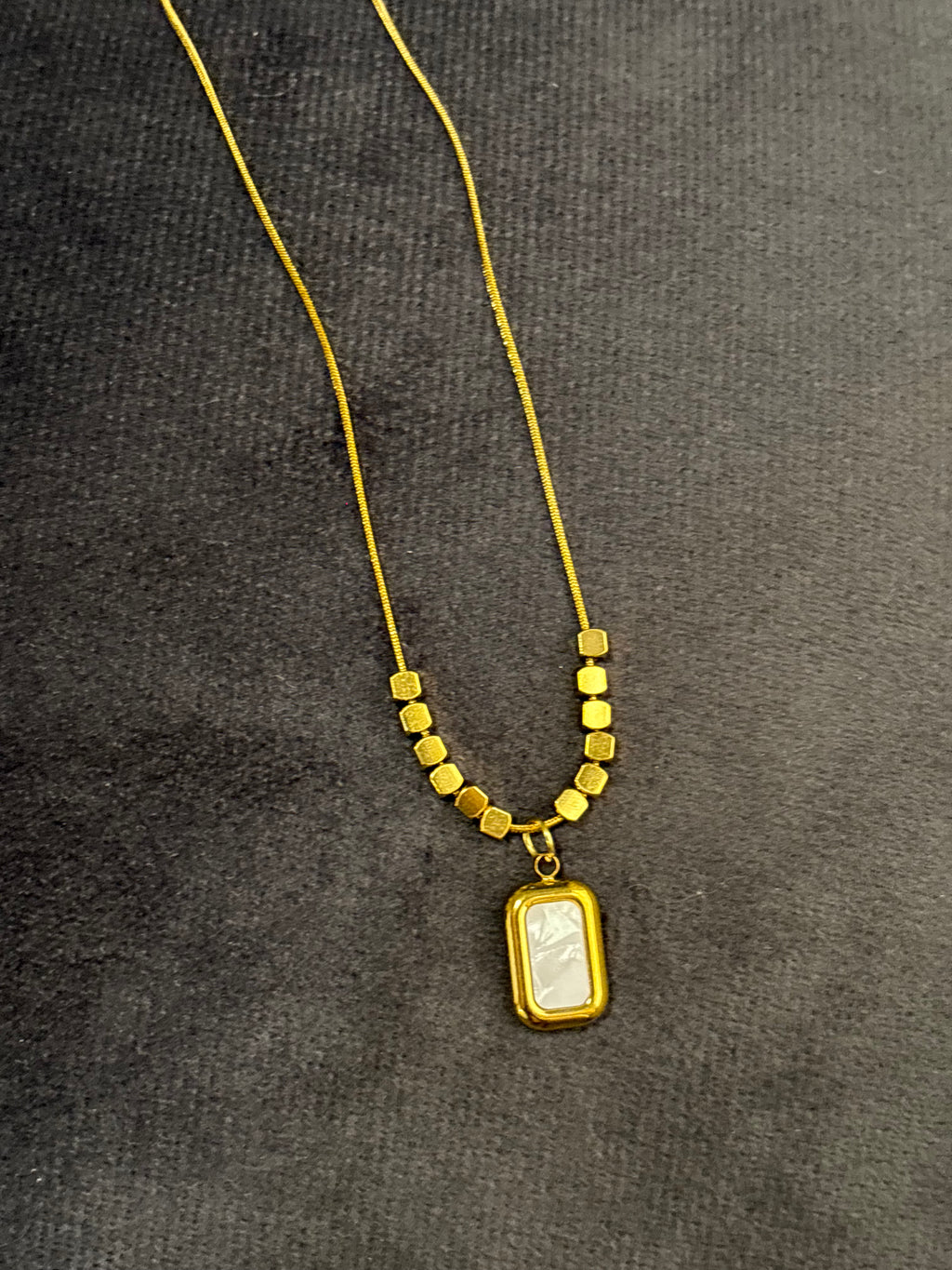 white marble rectangle Pendant