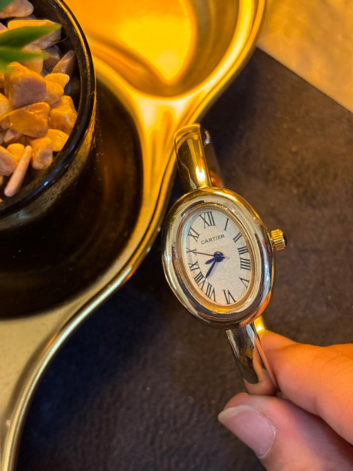 Classic stainless steel  bangle watch