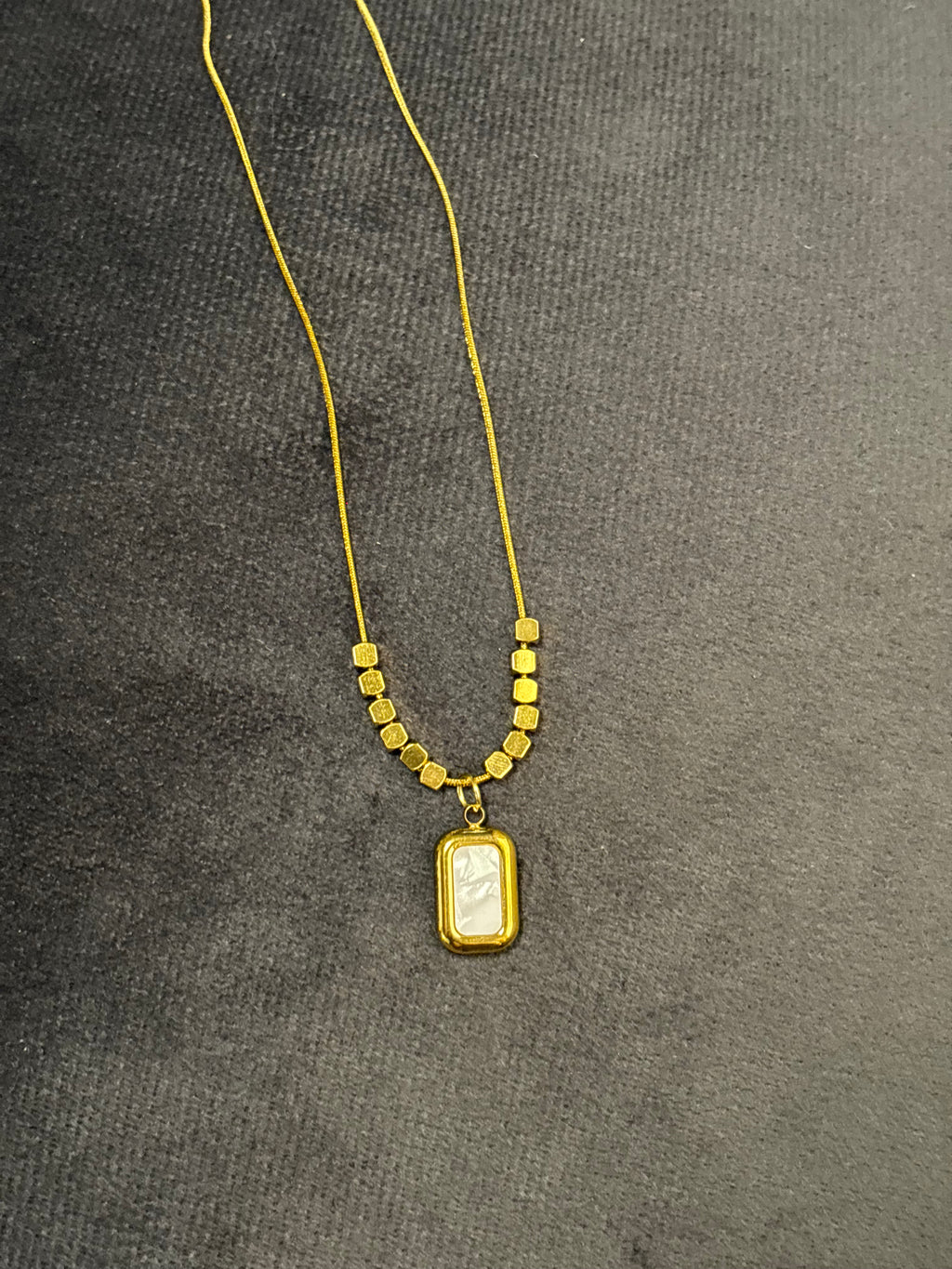 white marble rectangle Pendant