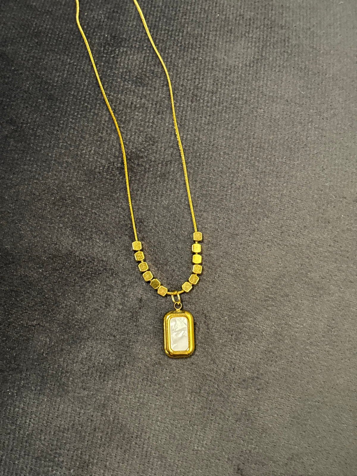 white marble rectangle Pendant